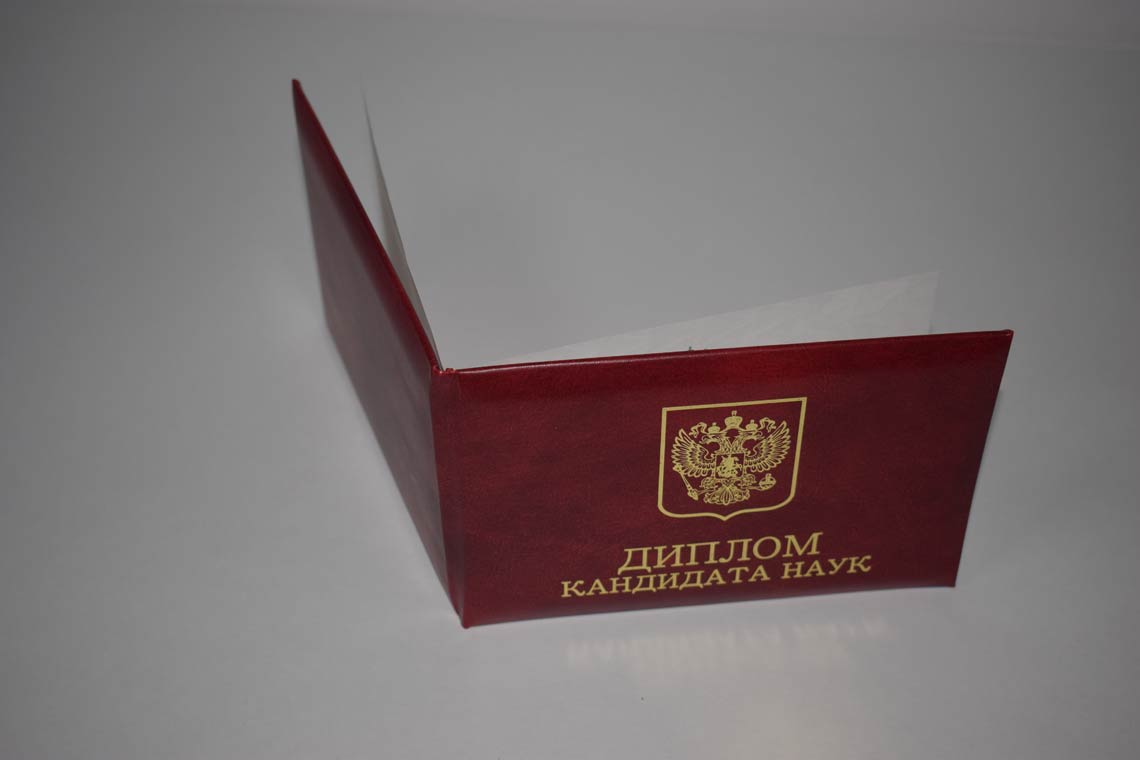 Диплом Кандидата Наук 2001-2012 в Туле корка