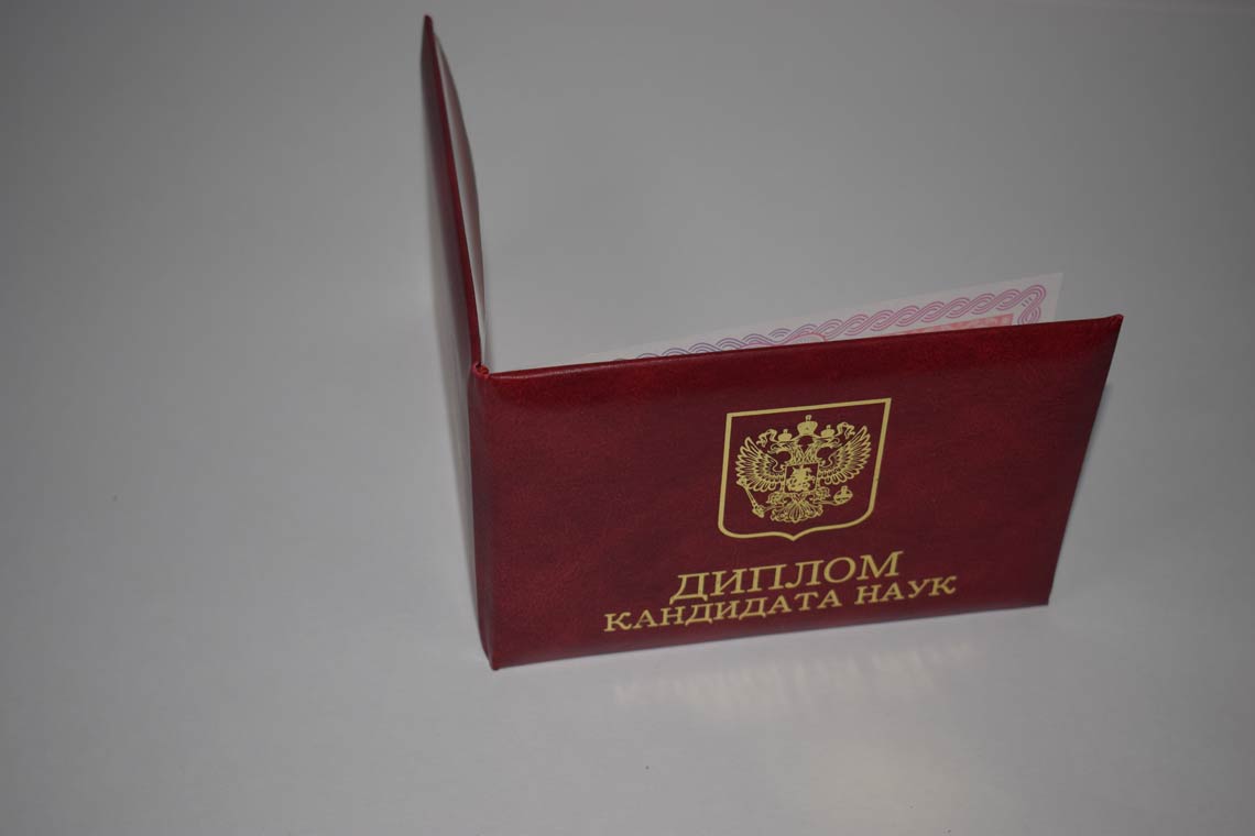 Диплом Кандидата Наук 2013-2016 в Туле корка